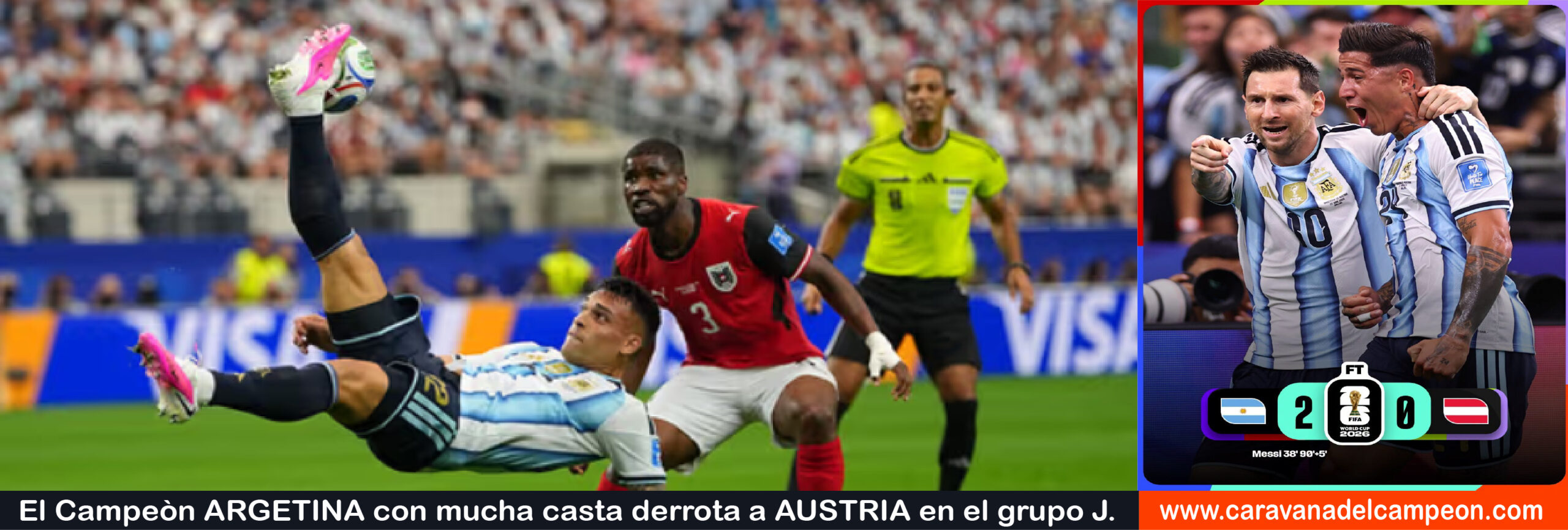 Austria VS Argentina 2da. Fecha Grupo J Copa Mundial 2025